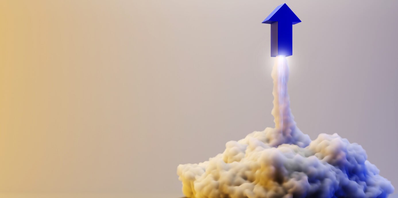 Blue Arrow launching like a rocket