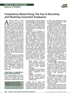 Competency-based hiring research