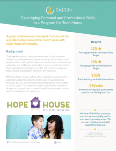 case study on teen mom workforce development program