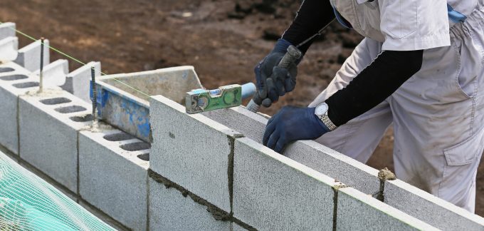 Construction of cement blocks